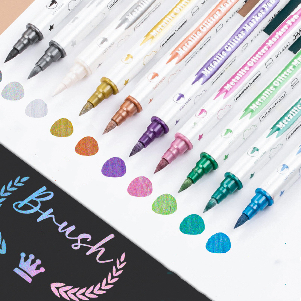 Correction Pen Fine - 10Pcs Metallic Dual Tip Markers with