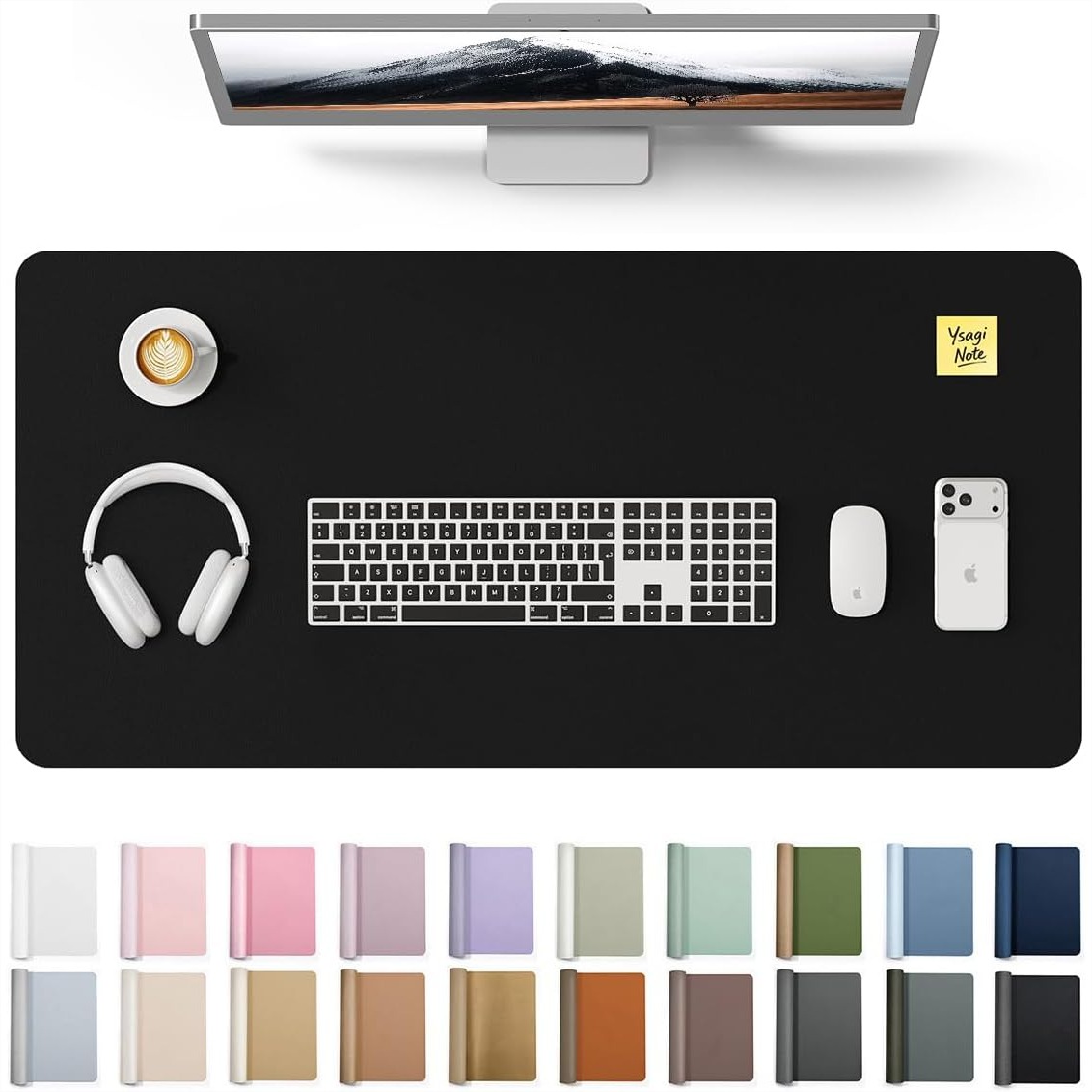 Leather Desk Pad - Large PU Leather Desk Pad Protector