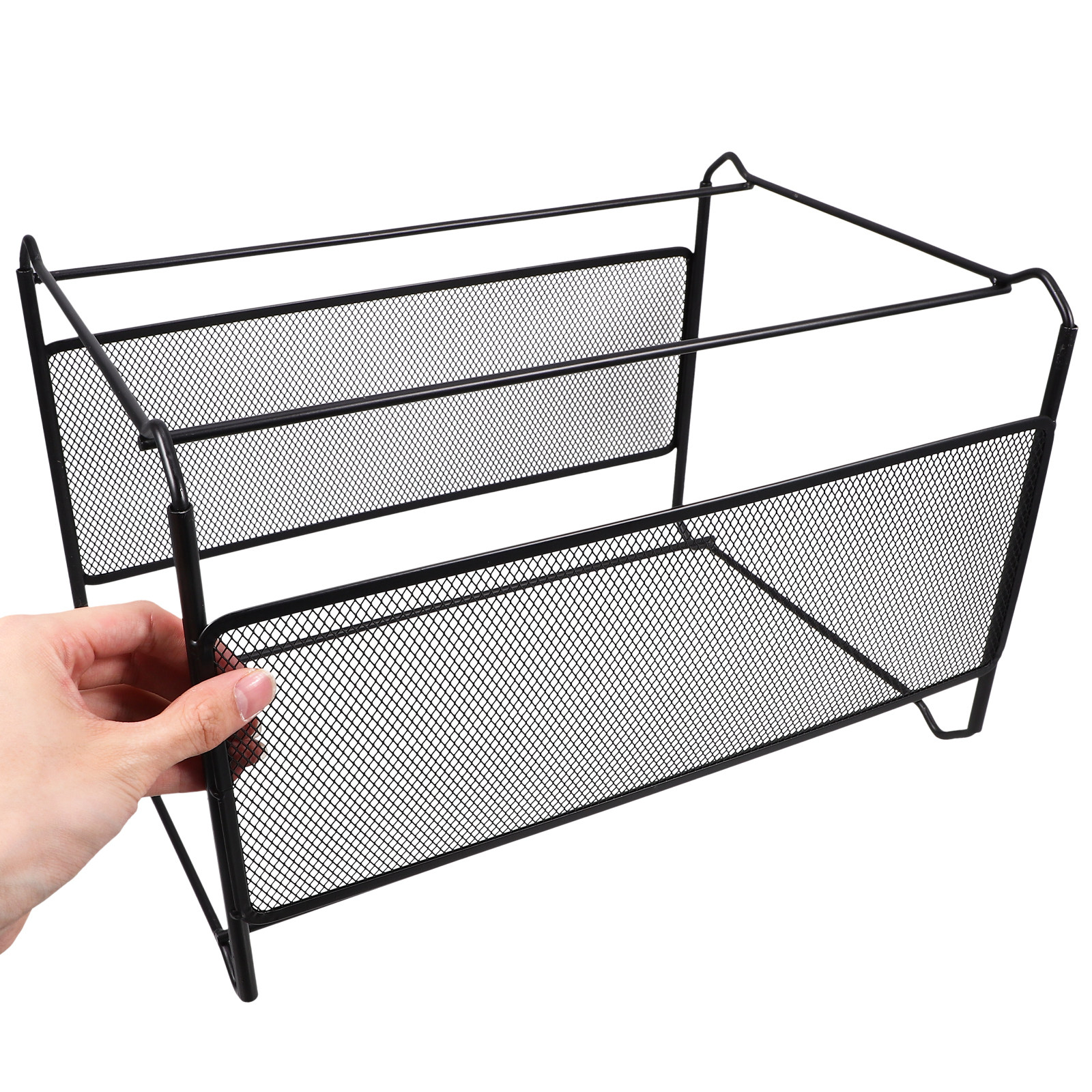 Magazine Holder Rack - Iron Mesh File Holder Desktop Book