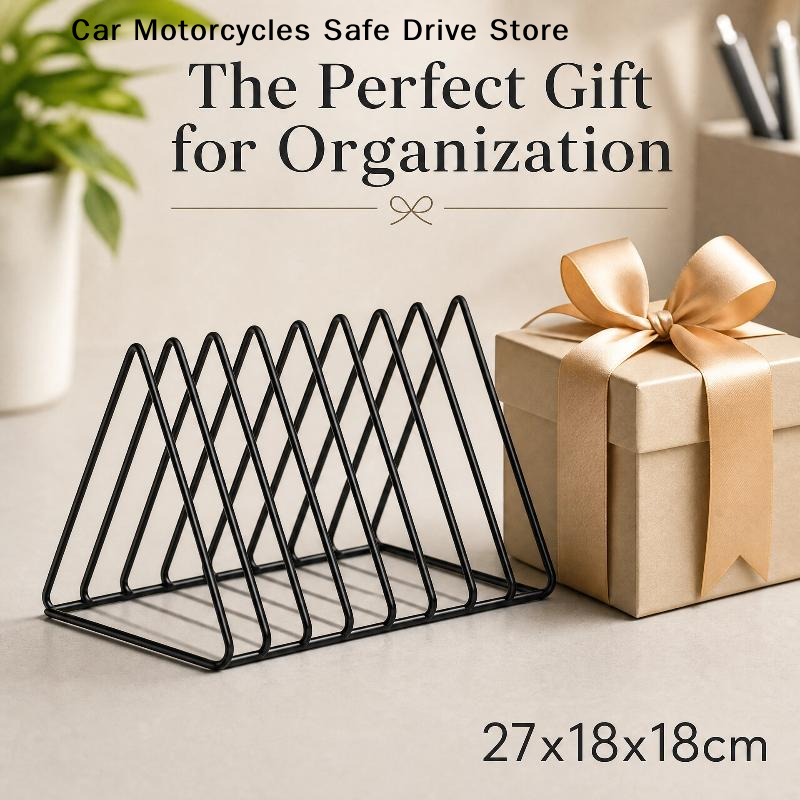 Magazine Holder Rack - 【M】5/9 Grid Storage Rack Triangle Iron