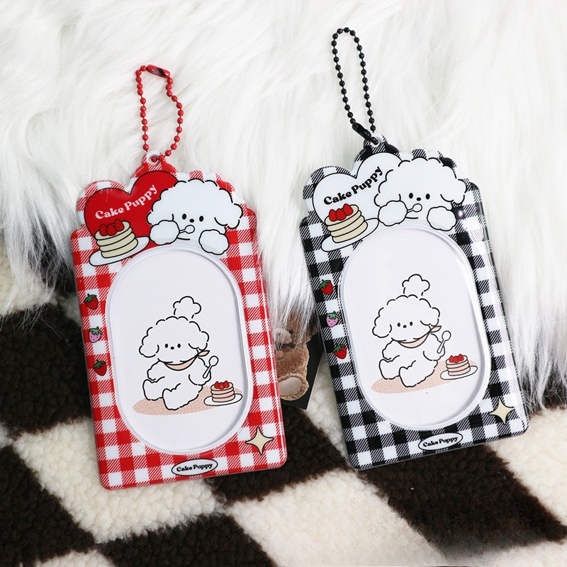 Index Card Holder - Cute 3 Inch Cartoon Dog Polaroid