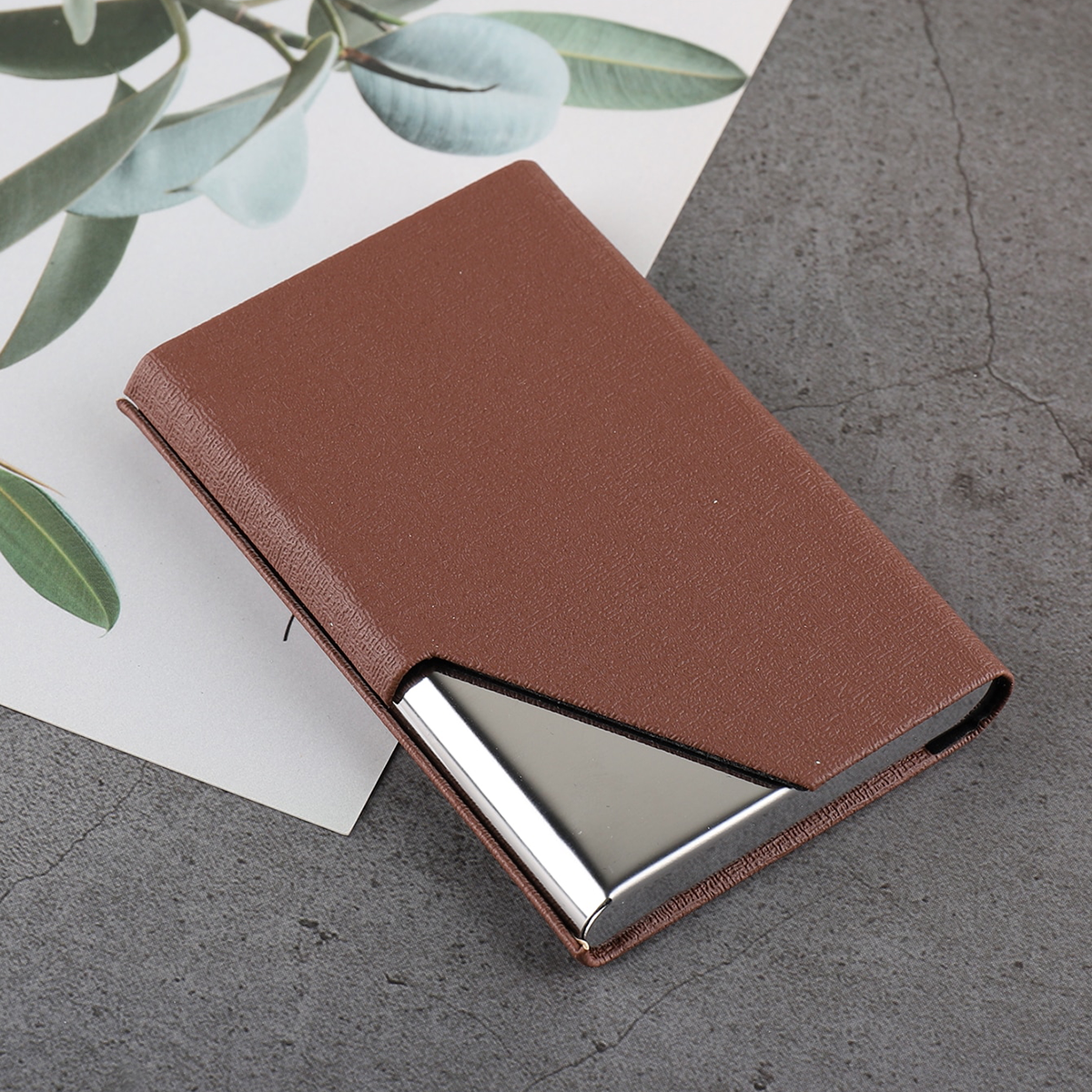 Index Card Holder - Business Card Holder Luxury Wallet PU