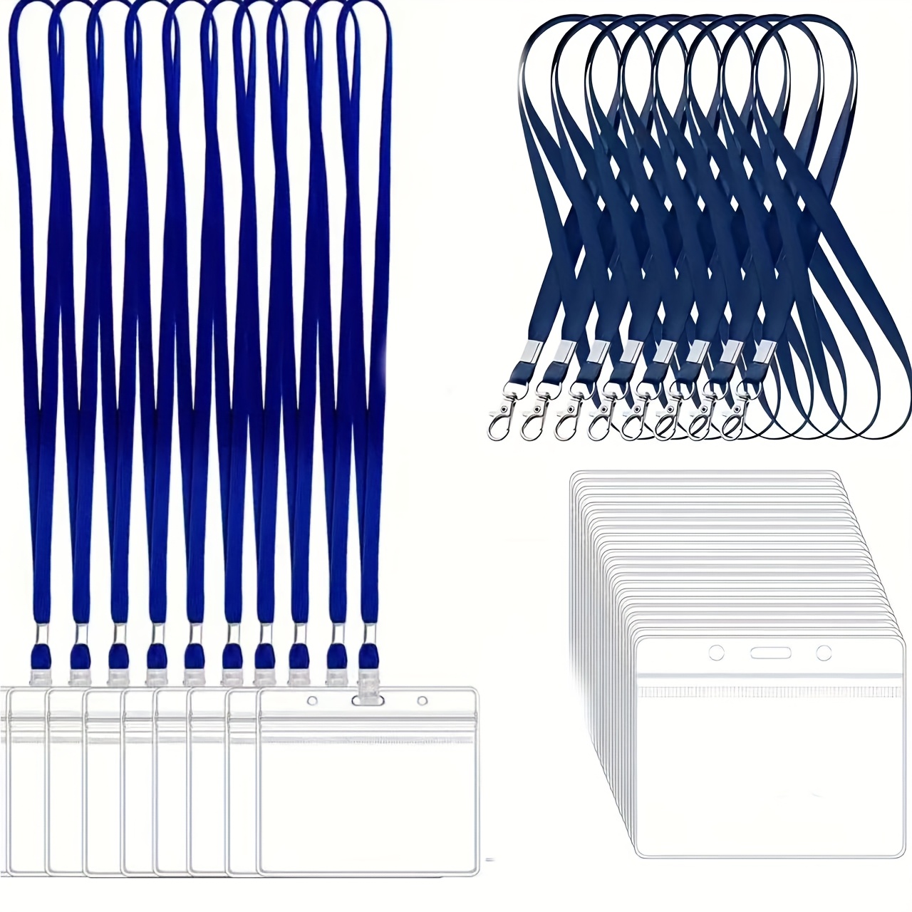 Index Card Holder - 10 sets Transparent PVC ID Card