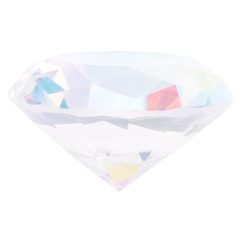 Paper Weight Crystal - AT84-60Mm Crystal Diamond Paperweight Decorative Rainbow