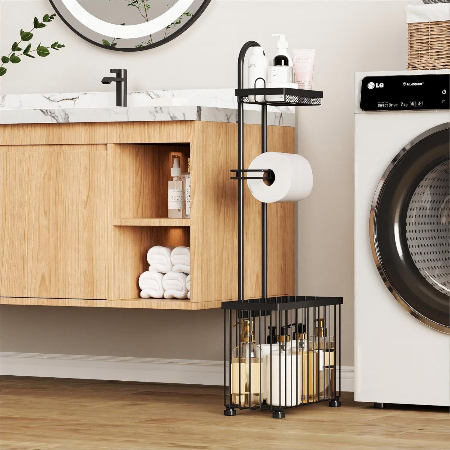 Magazine Holder Rack - Black household bathroom tissue holder with
