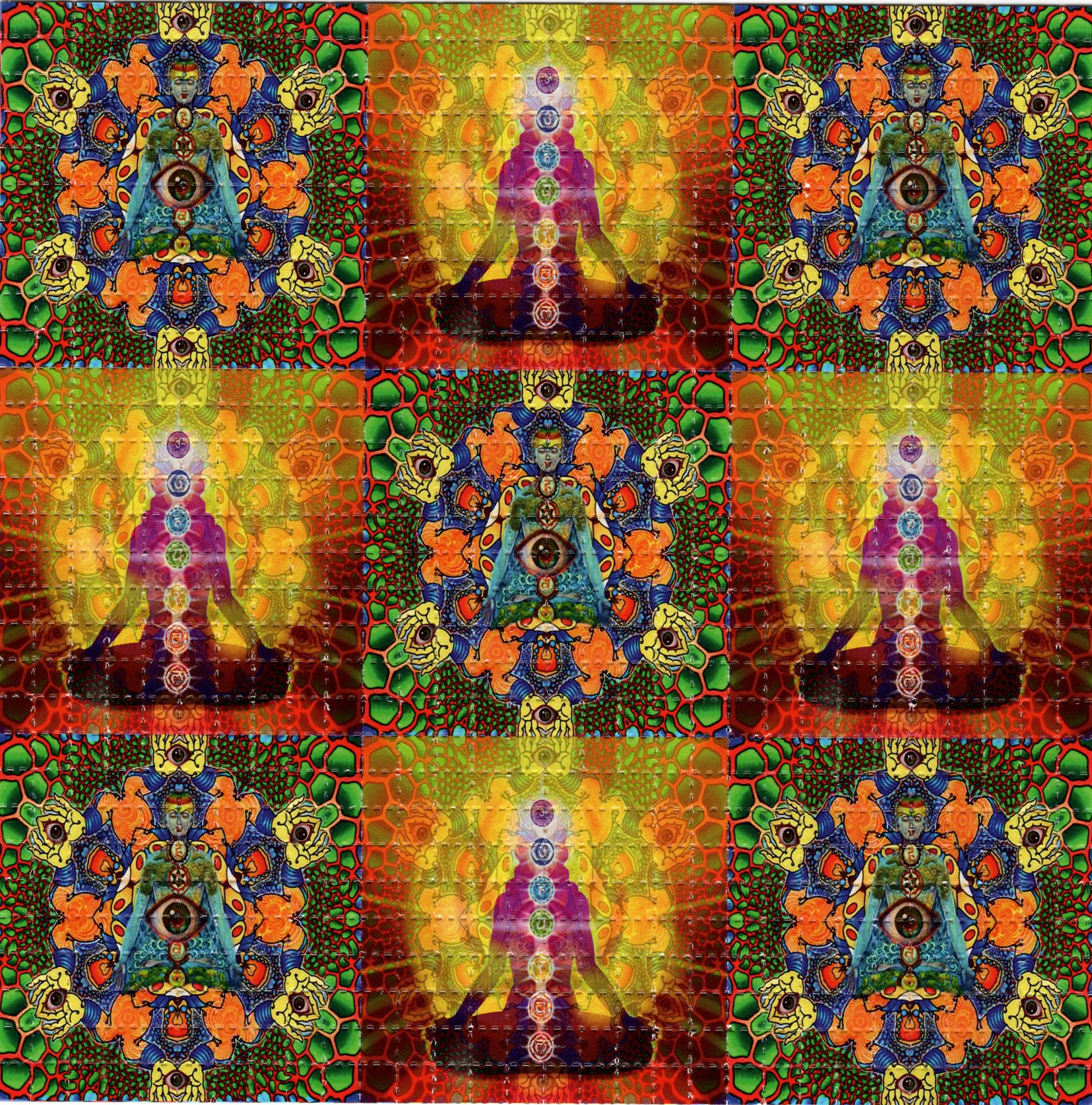 Ink Blotter Paper - Luân Xa Tâm LSD Axit Blotter