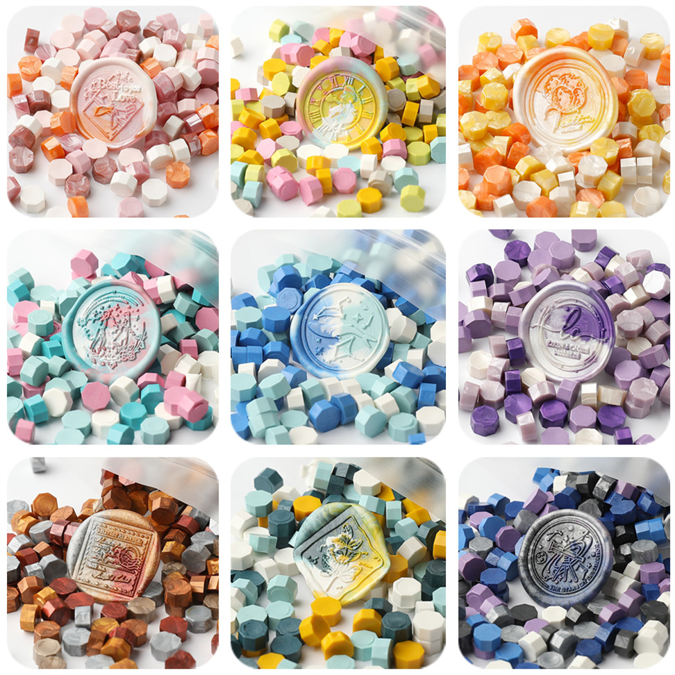 Wax Seal Stamp Set - 200pcs/bag Octagon Mixed Color Sealing Wax