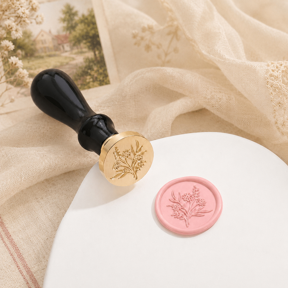 Wax Seal Stamp Set - Wax Seal Stamp Set Flower Plant