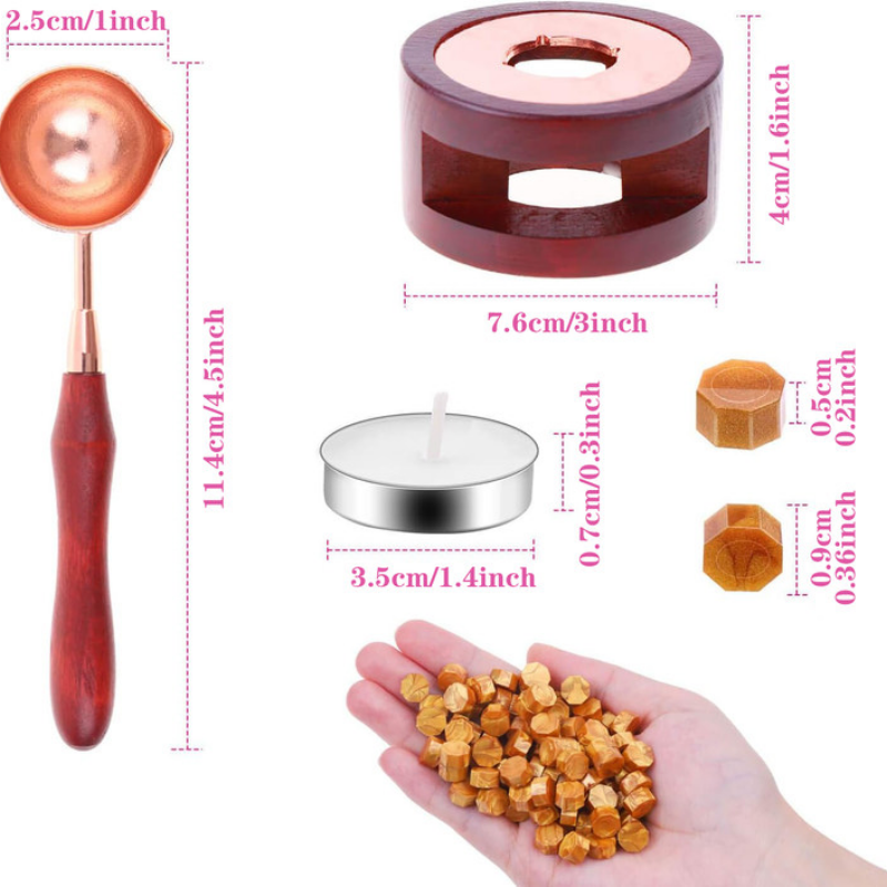 Wax Seal Set Includes 200 Gold - đánh giá và giá Wax Seal Stamp Set
