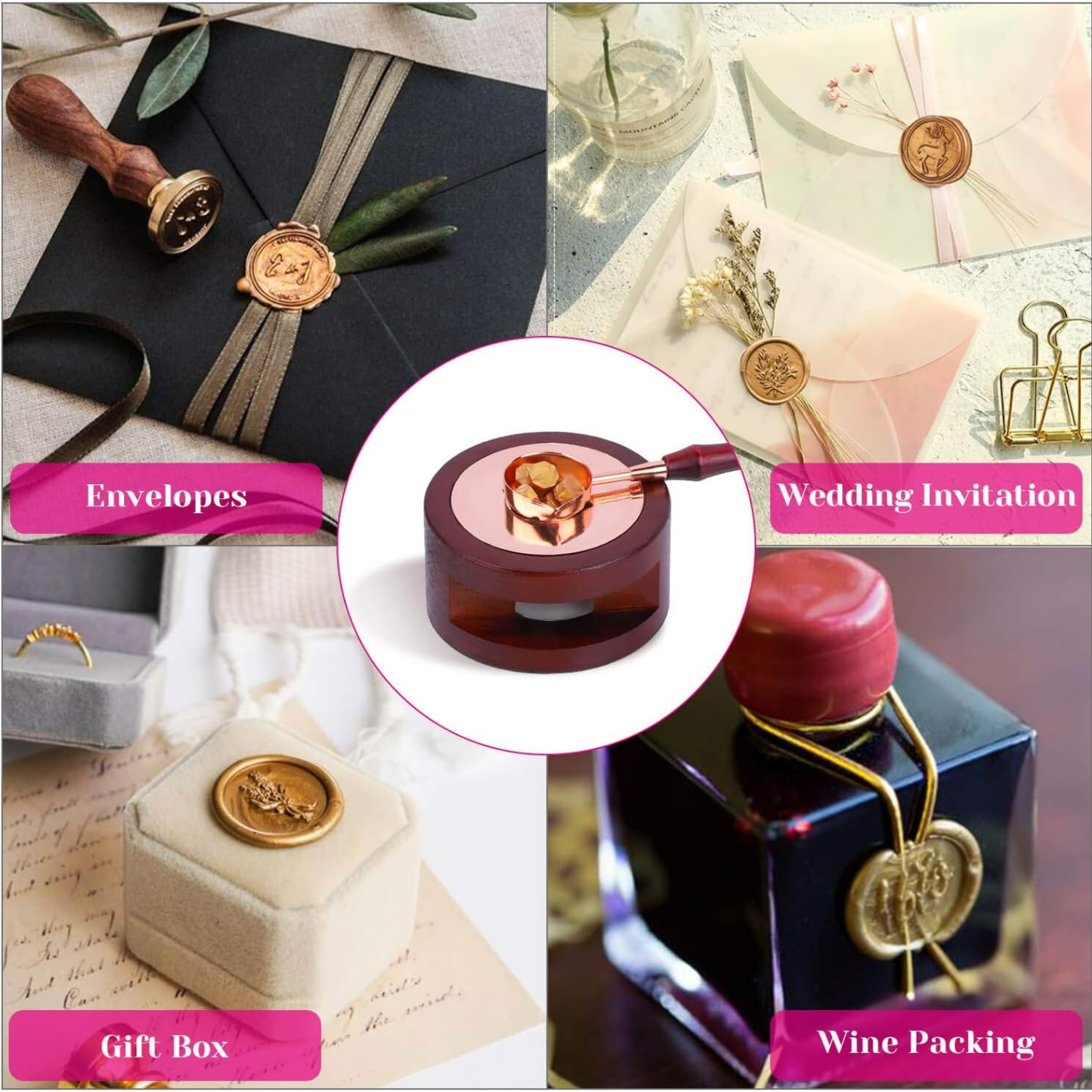 Wax Seal Set Includes 200 Gold - đánh giá và giá Wax Seal Stamp Set