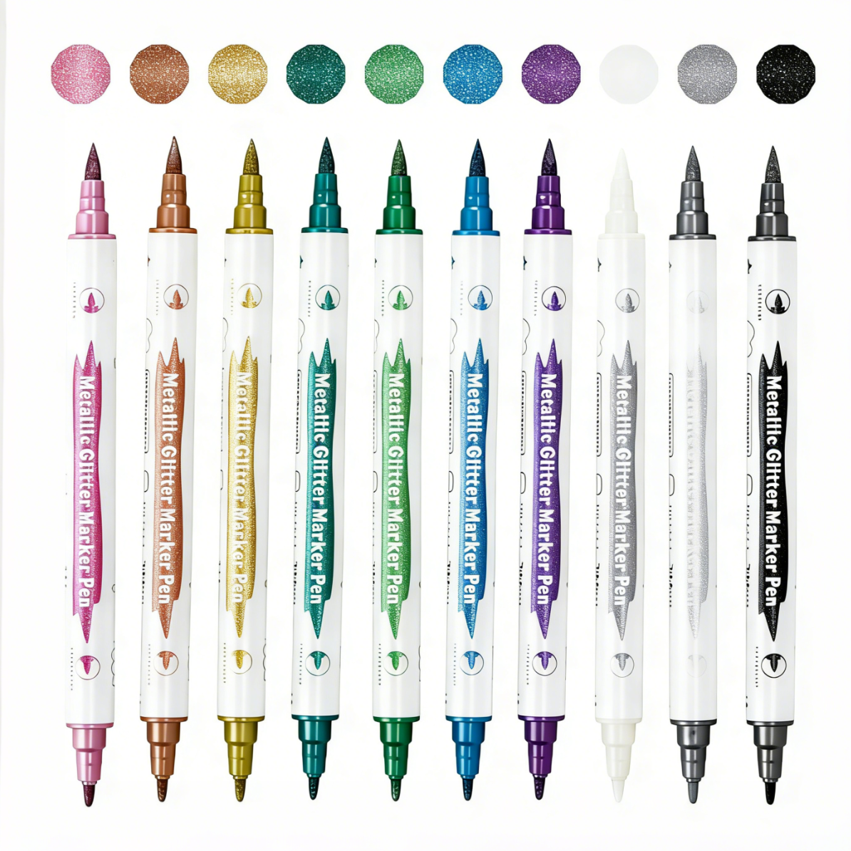 10Pcs Metallic Dual Tip Marker - đánh giá và giá Correction Pen Fine