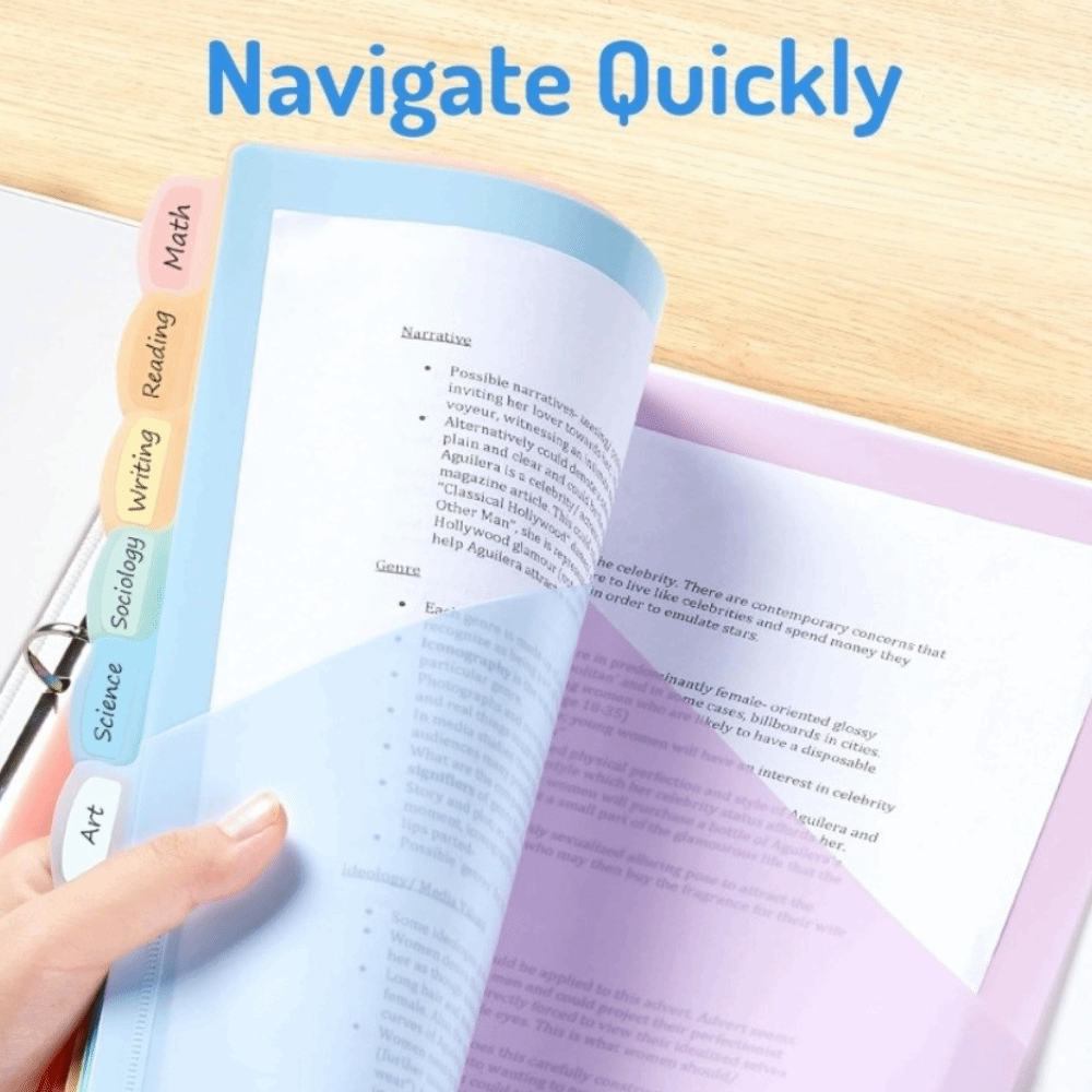 Clear Durable Binder Dividers  - đánh giá và giá Tab Divider A4