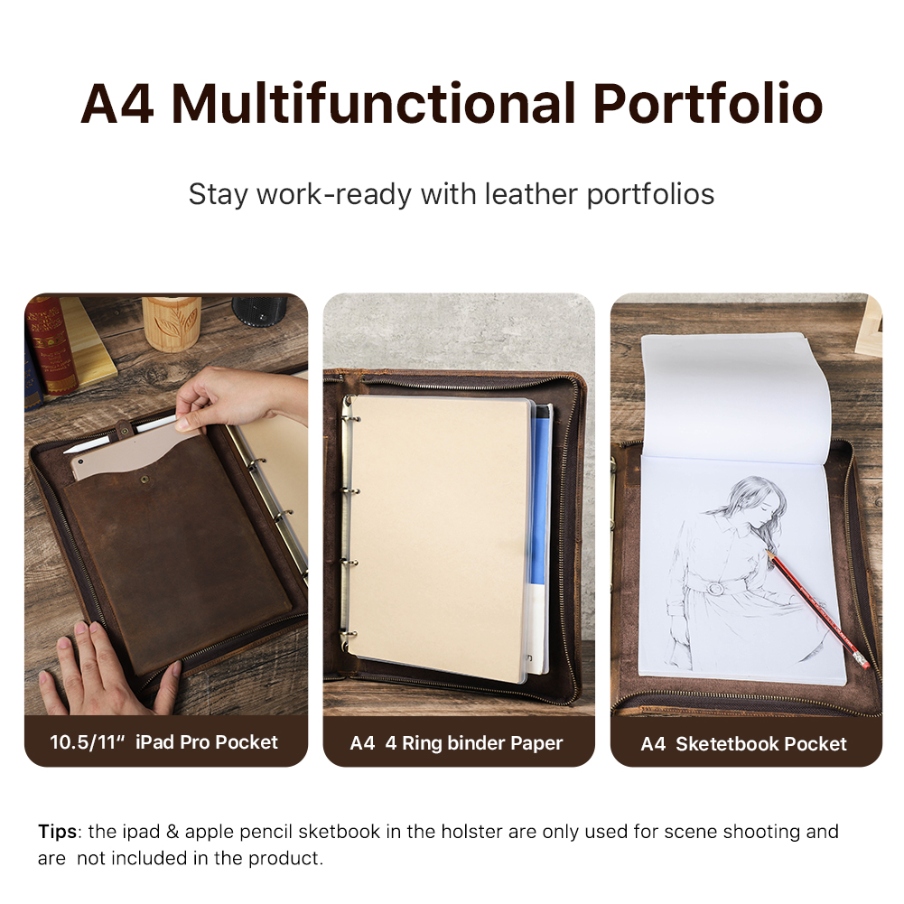 Luxury Retro A4 Cowhide Busine - đánh giá và giá Binder A4 Lever