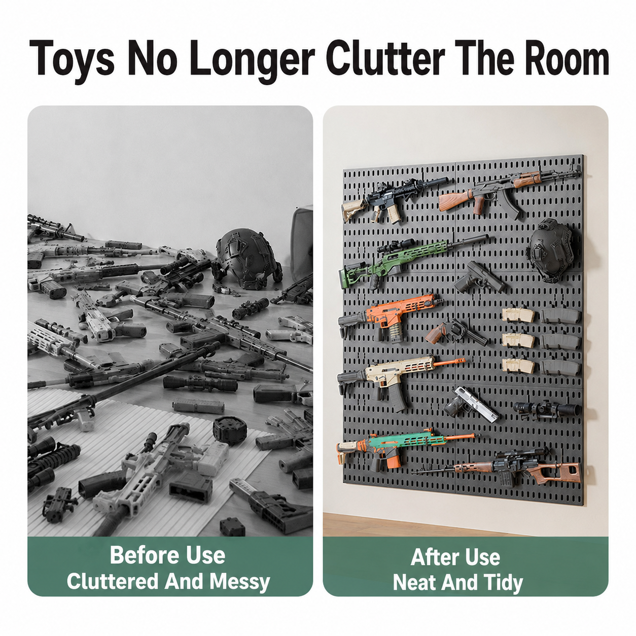 Toy Blaster Pegboard No Drilli - đánh giá và giá Magazine Holder Rack