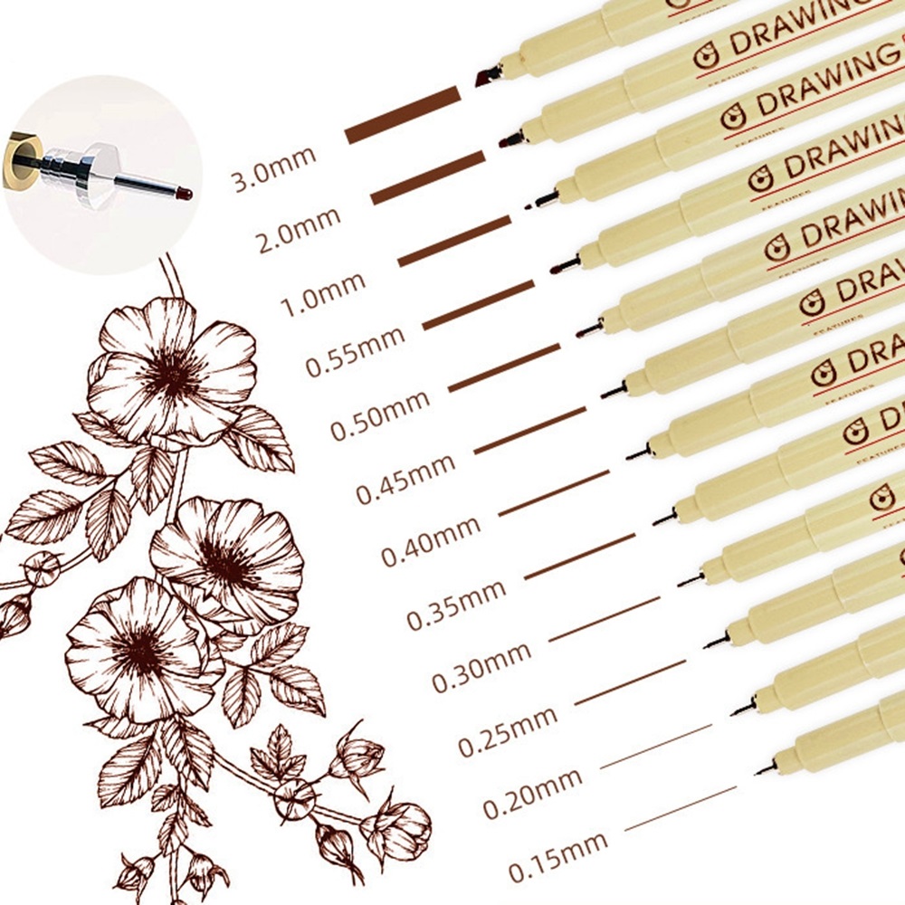 Brown & Black Micro Pens, 12 S - đánh giá và giá Archive Box Set