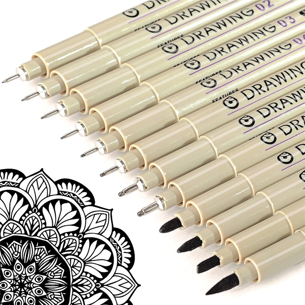 Brown & Black Micro Pens, 12 S - đánh giá và giá Archive Box Set
