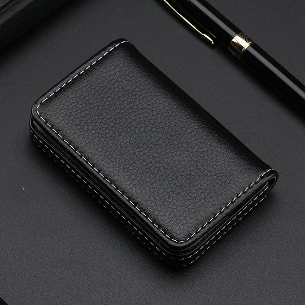 Sized Stitched PU Leather Cred - đánh giá và giá Index Card Holder