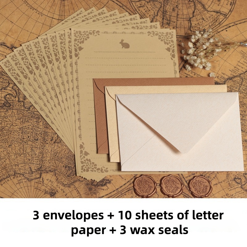 16PCS Vintage Linen Envelopes  - đánh giá và giá Wax Seal Stamp Set