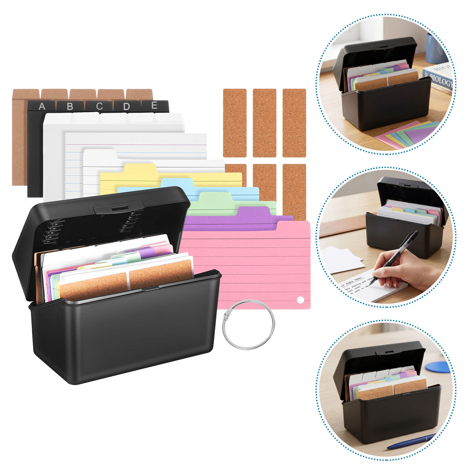 2Sets Desktop Card Storage Box - đánh giá và giá Card Index Box