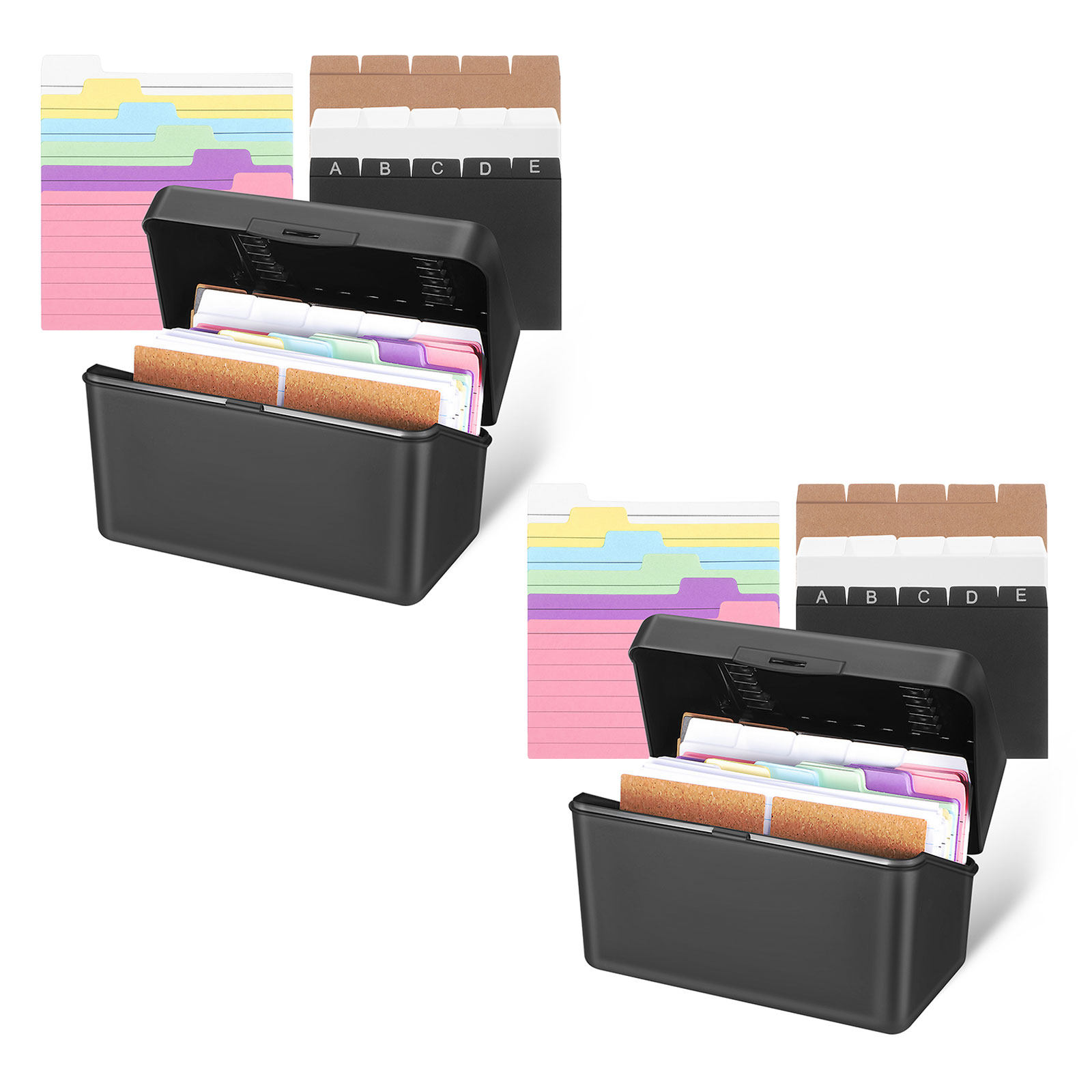 2Sets Desktop Card Storage Box - đánh giá và giá Card Index Box