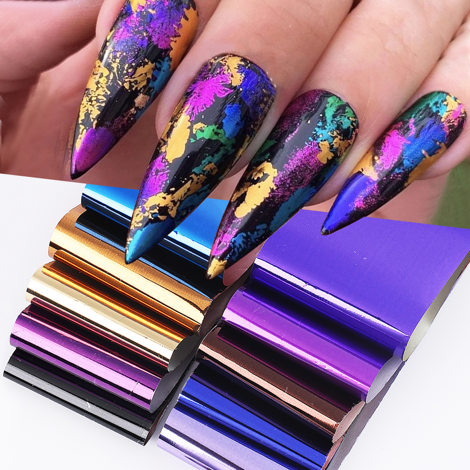 10pcs Metallic Nail Transfer F - đánh giá và giá Gel Refill Pack