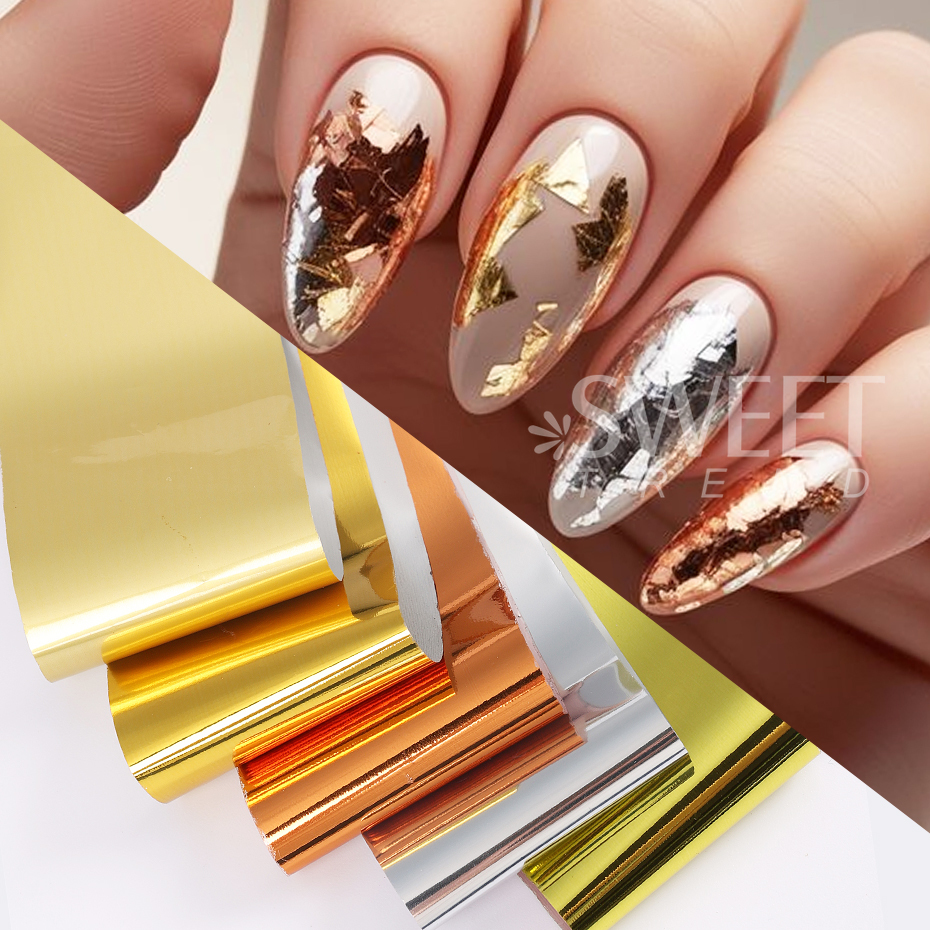 10pcs Metallic Nail Transfer F - đánh giá và giá Gel Refill Pack