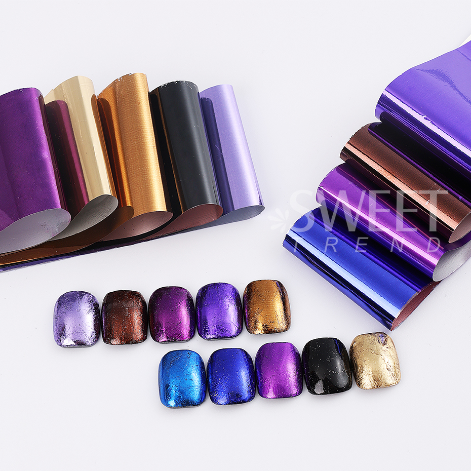 10pcs Metallic Nail Transfer F - đánh giá và giá Gel Refill Pack