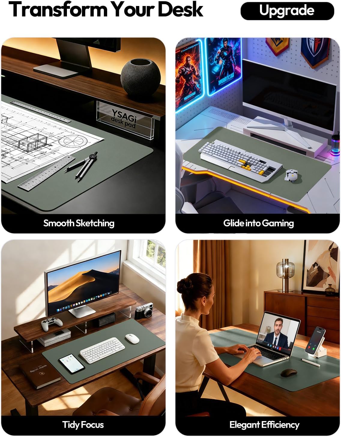 Leather Desk Pad Protector, La - đánh giá và giá Leather Desk Pad