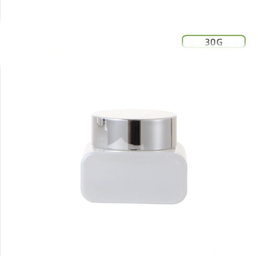 30G white glass jar silver lid - đánh giá và giá Gel Refill Pack