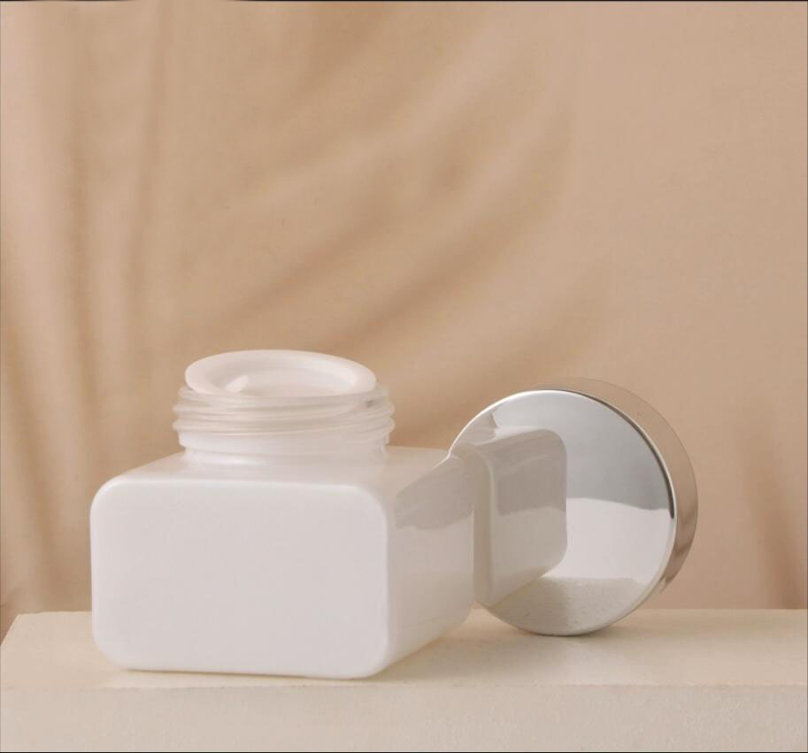 30G white glass jar silver lid - đánh giá và giá Gel Refill Pack