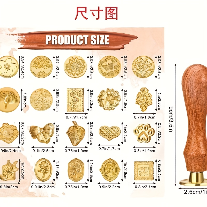 21pc wax stamp set with variou - đánh giá và giá Wax Seal Stamp Set