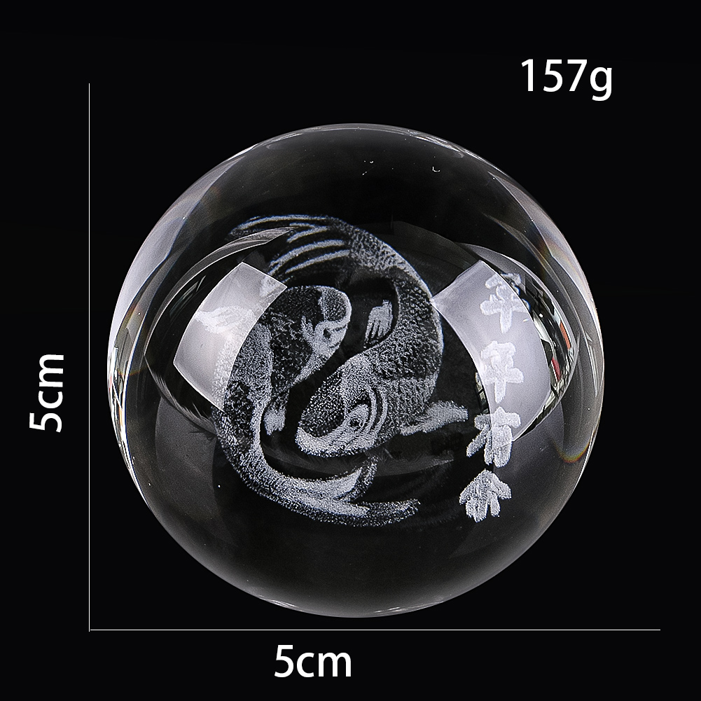 50mm 3D Engraved Crystal Ball  - đánh giá và giá Paper Weight Crystal