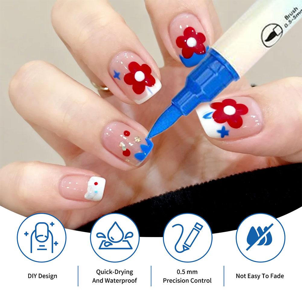 12/24 Colors Dual Tip Nail Art - đánh giá và giá Correction Pen Fine