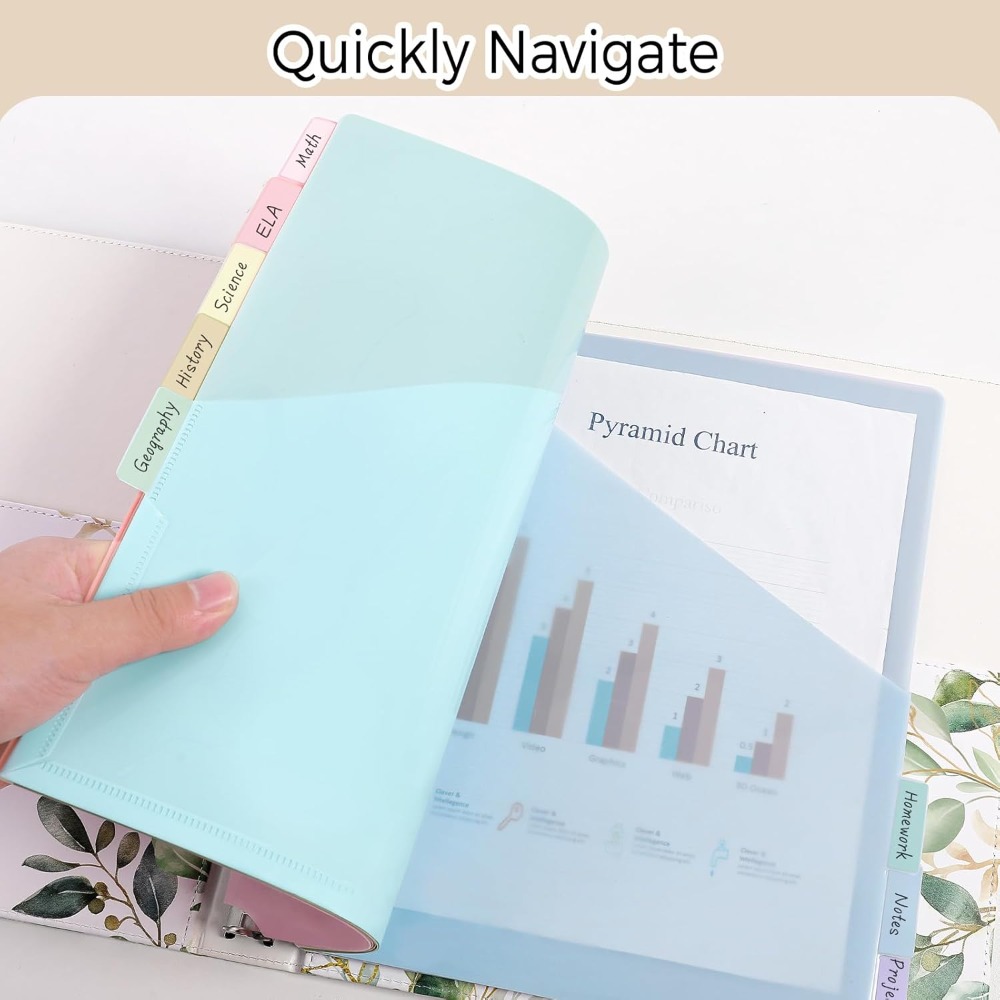 8 pcs A4 Pastel Binder Divider - đánh giá và giá Tab Divider A4