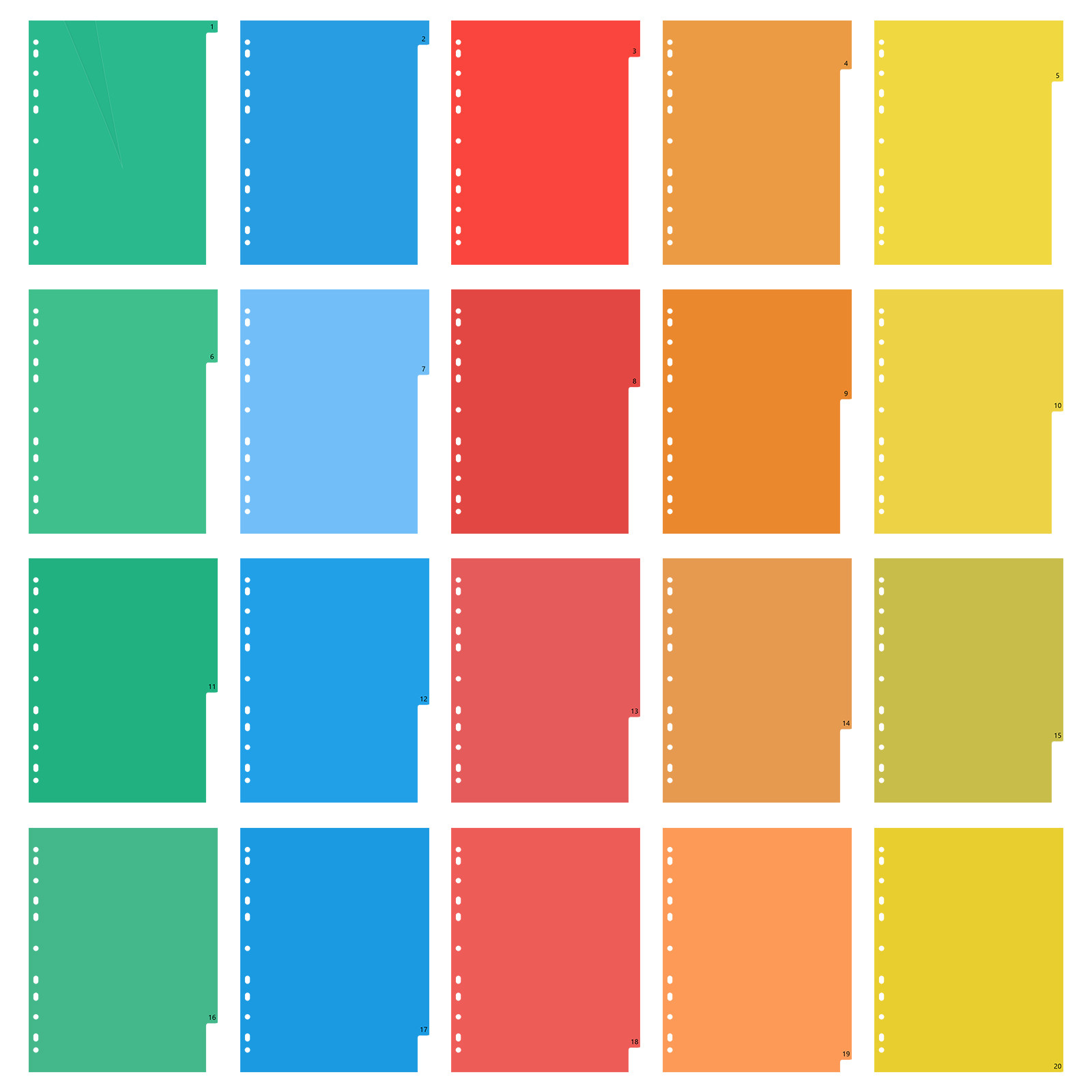 A4 Colorful Plastic Tab Divide - đánh giá và giá Tab Divider A4