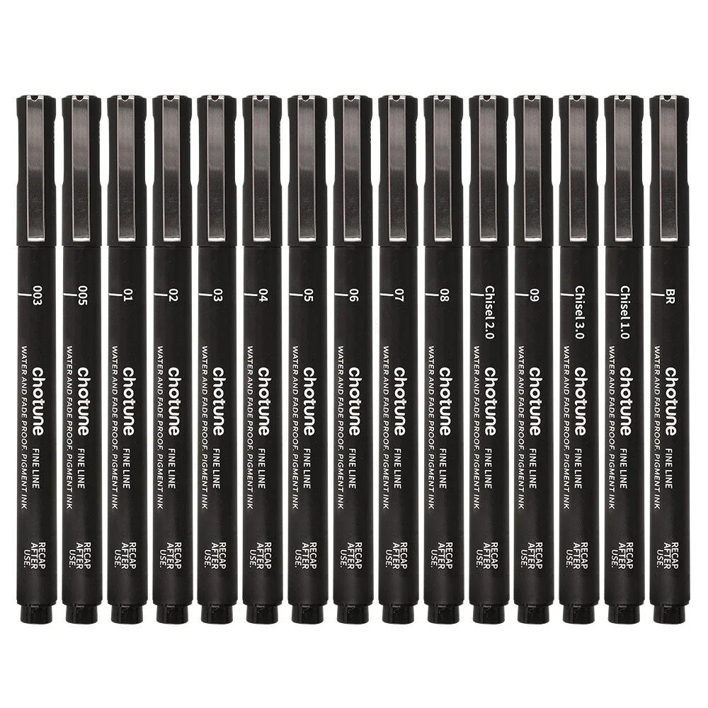Black Micro Pens,15 Sizes,Wate - đánh giá và giá Archive Box Set