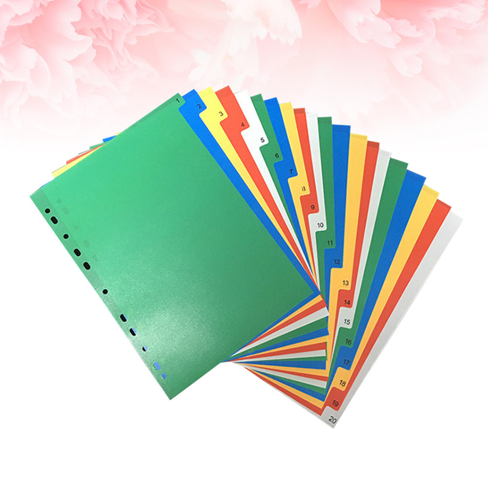 40Pcs A4 Bright Color Index Ta - đánh giá và giá Tab Divider A4
