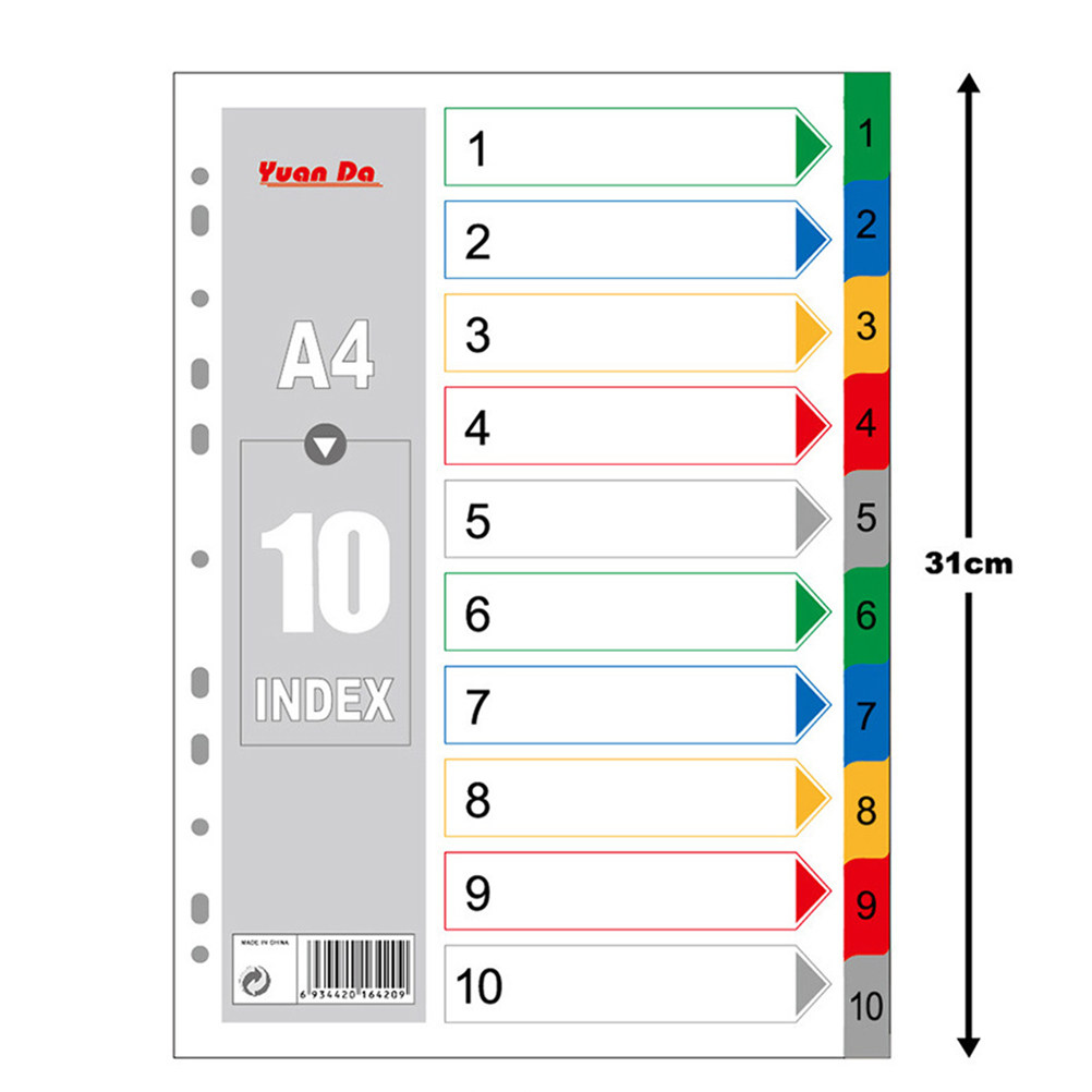 40Pcs A4 Bright Color Index Ta - đánh giá và giá Tab Divider A4