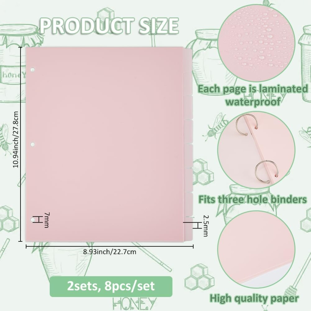 16 Sheets 3 Ring A4 Pink Binde - đánh giá và giá Tab Divider A4