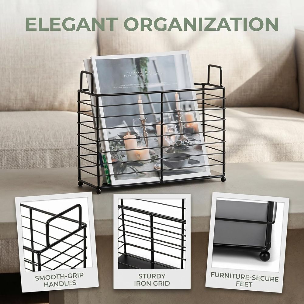 Metal Magazine Rack, Newspaper - đánh giá và giá Magazine Holder Rack