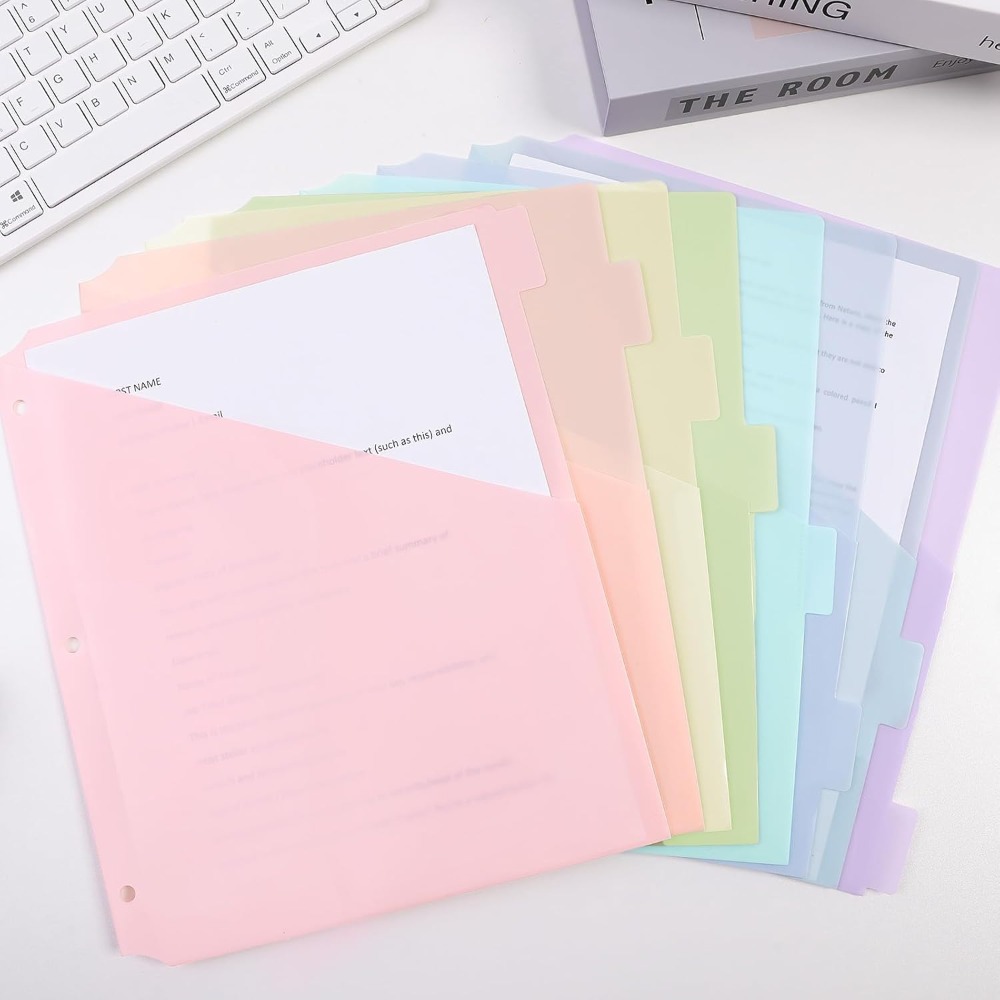 8 pcs Durable A4 Pastel Binder - đánh giá và giá Tab Divider A4
