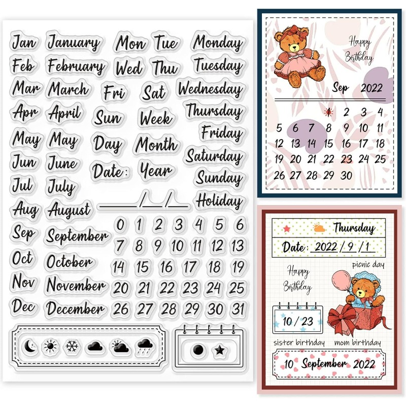 1PC 8.3x5.8in Calendar Clear S - đánh giá và giá Rubber Date Stamp