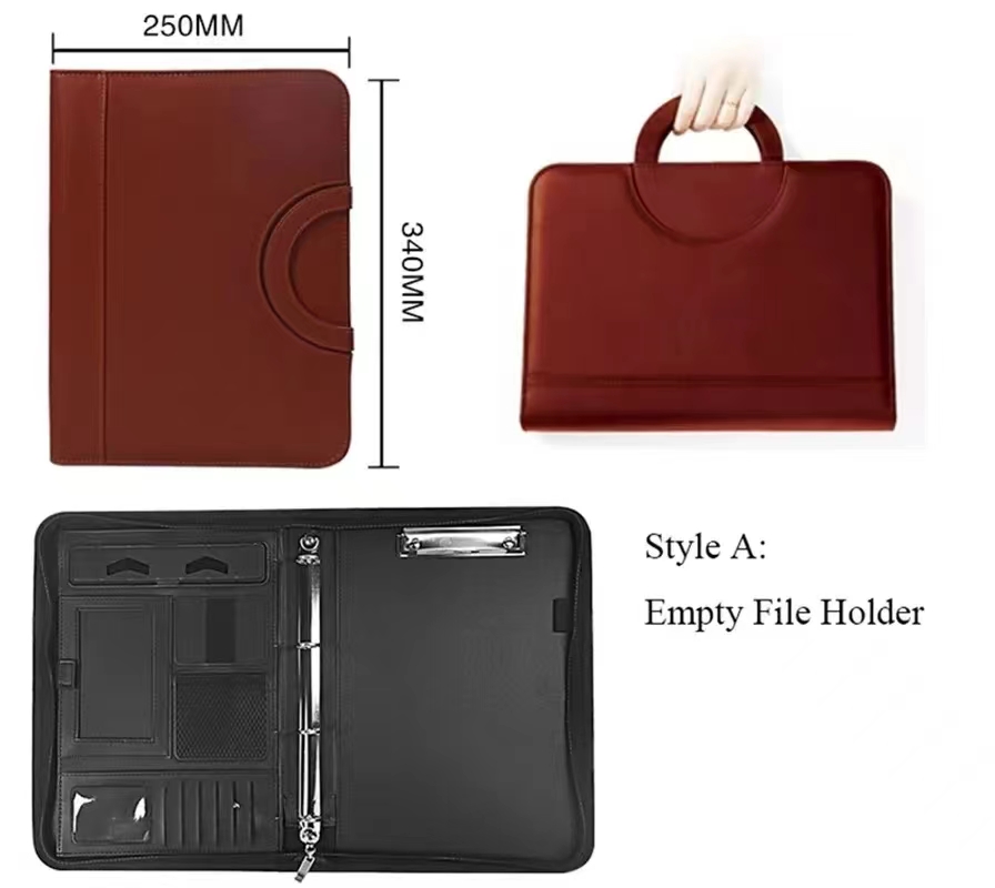 PU leather A4 zipper calculato - đánh giá và giá Binder A4 Lever