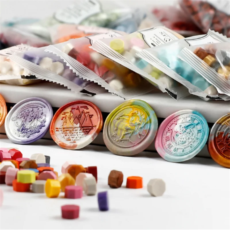 200pcs/bag Octagon Mixed Color - đánh giá và giá Wax Seal Stamp Set