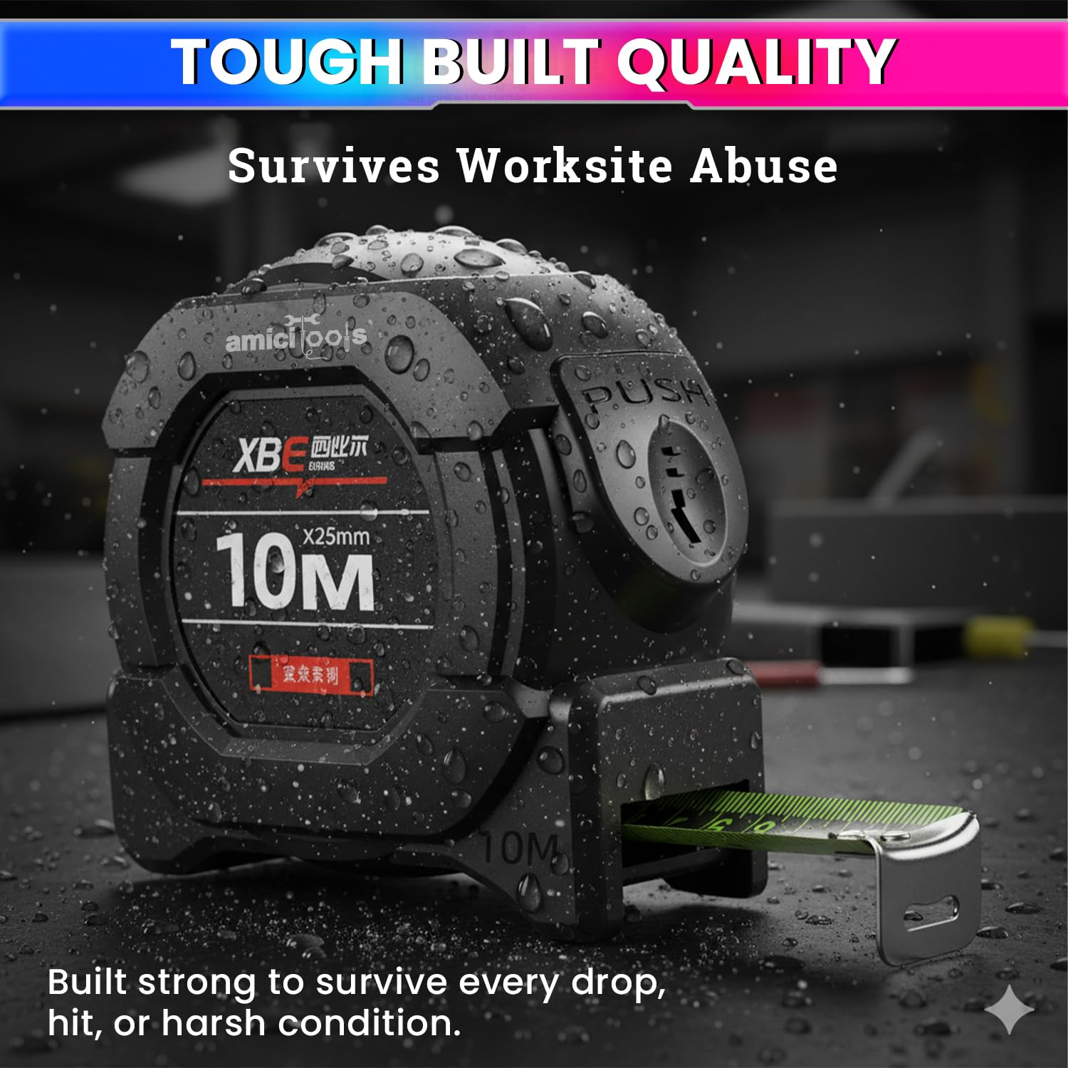 10m/5m Fluorescent Steel Tape  - đánh giá và giá Tape Dispenser Weighted