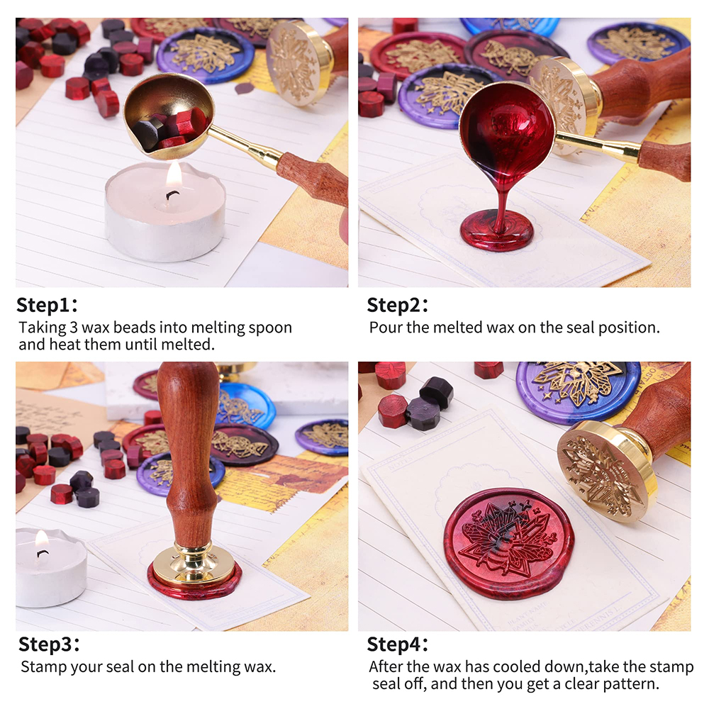 Wax Seal Stamp Head Sun Moon a - đánh giá và giá Wax Seal Stamp Set