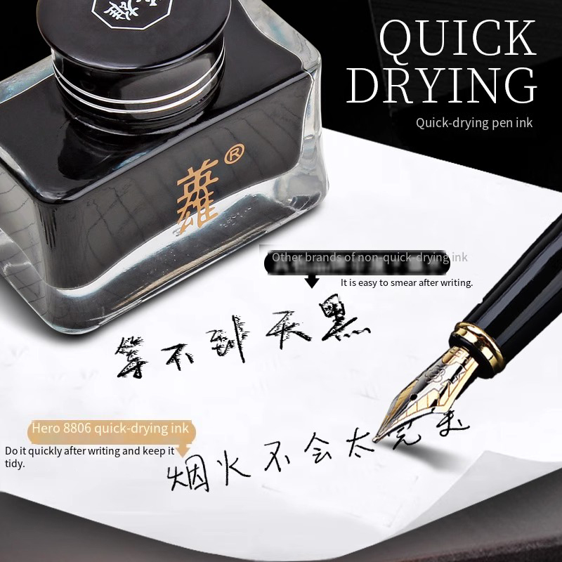 Hero 8806 Black Fountain Pen I - đánh giá và giá Fountain Pen Bottled Ink