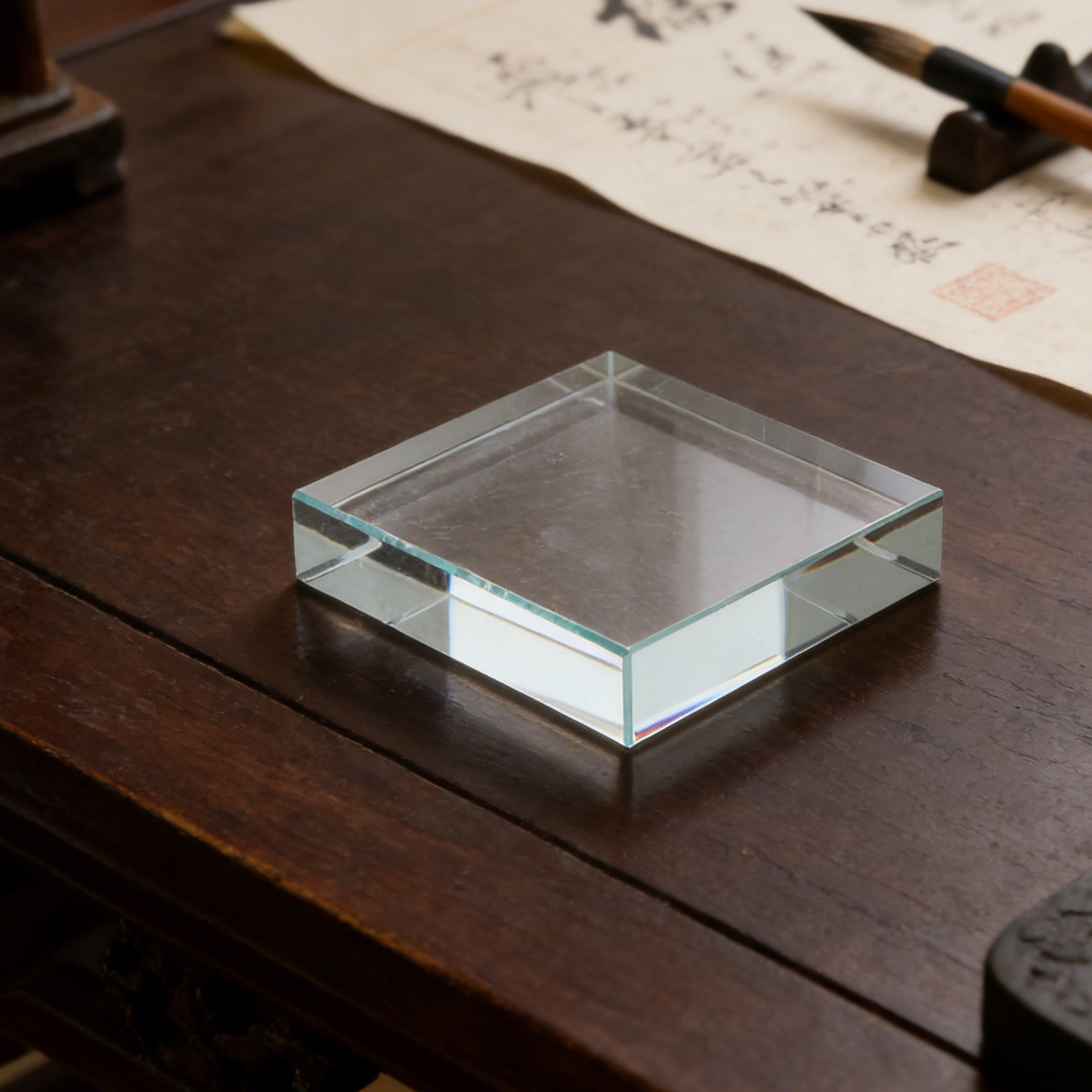 Transparent Square Paperweight - đánh giá và giá Paper Weight Crystal