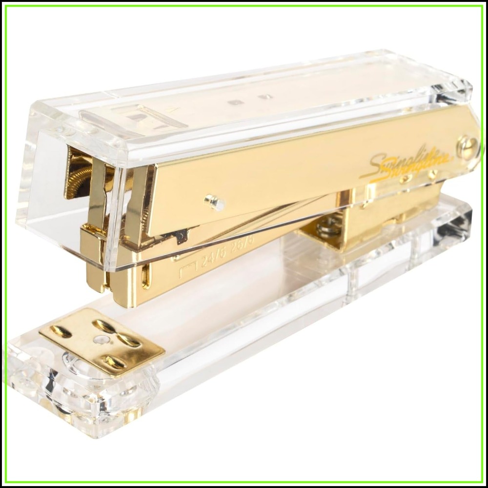 Compact Clear Acrylic Gold Sta - đánh giá và giá Stapler Half Strip