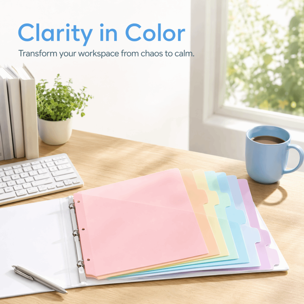 Durable Binder Dividers Pastel - đánh giá và giá Tab Divider A4